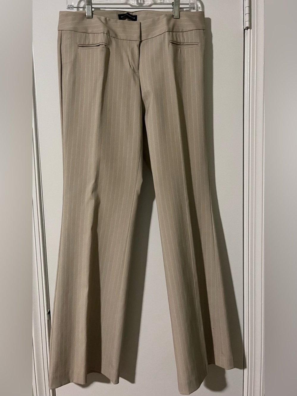 Express Women’s  Beige Pinstripe Dress Pants